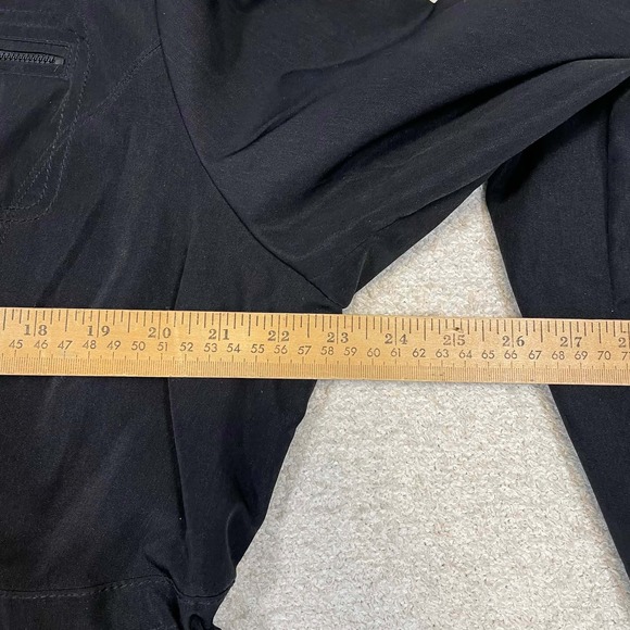 Liz Claiborne Womens Black Anorak Jacket Leopard Lining XL Drawstring Waist - Picture 9 of 12